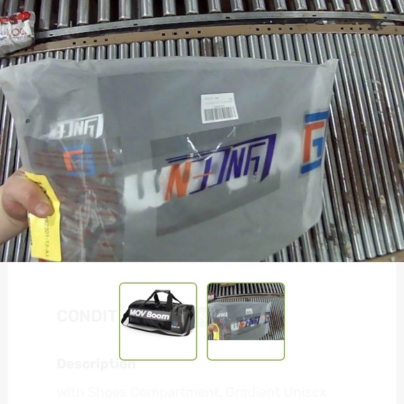 Lyncen Black Duffel Bag/Gym Bag MOV Boom - Picture 2 of 2